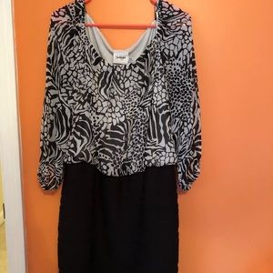 Off the shoulder dress, knee length